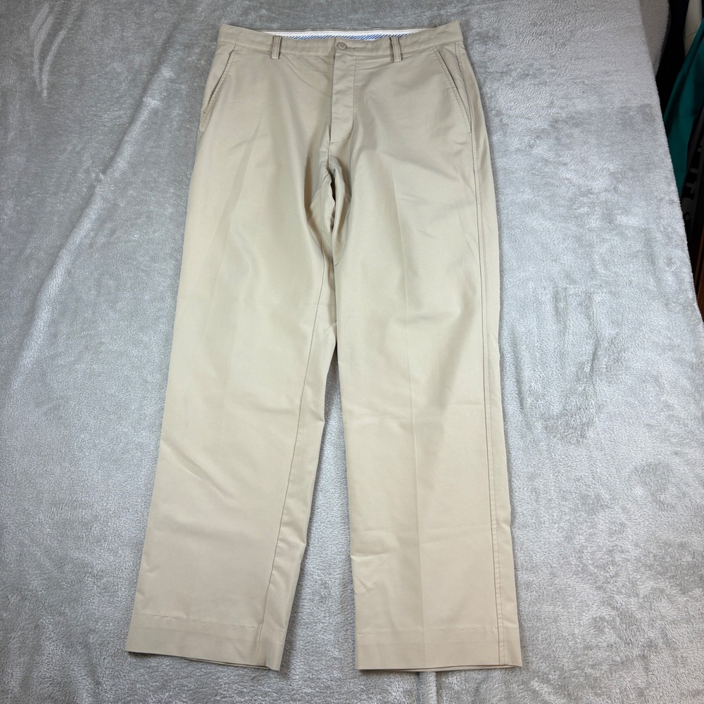 FootJoy Pants Men 34x34 (Fits 34x32) Performance Golf Khaki Tan Stretch Regular